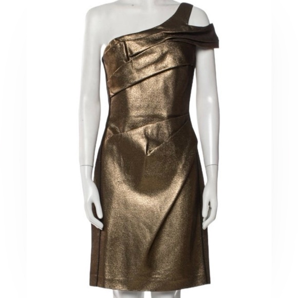 J Mendel Paris authentic gold dress in size 12. EUC. Absolutely gorgeous - Picture 13 of 14
